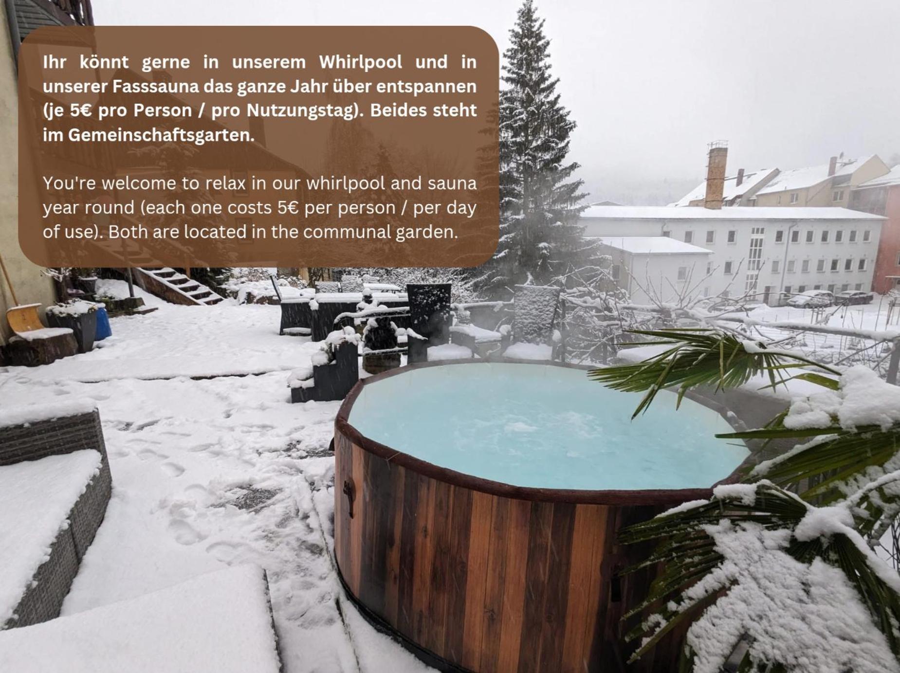 F2 - Urlaubsmagie Sauna, Whirlpool, Pool & Garten Sebnitz Εξωτερικό φωτογραφία